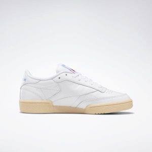 Adidasy Damskie Reebok Club C 85 Białe/Niebieskie/Czerwone PL 63EHXKR